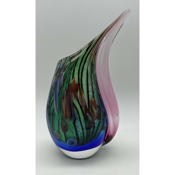 New Multi-colored Murano Vase